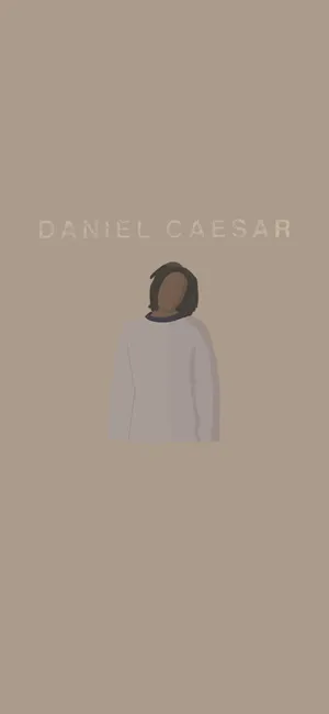 Daniel Caesar Minimalist Art Wallpaper
