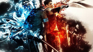Dante And Vergil From The Devil May Cry Series Wallpaper