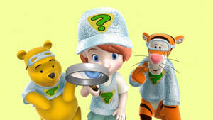 Darby, Pooh, And Tigger 3d Wallpaper