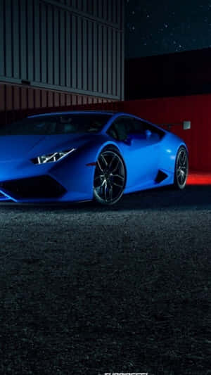 Dare To Be Different With A Brilliant Blue Lamborghini Iphone Wallpaper