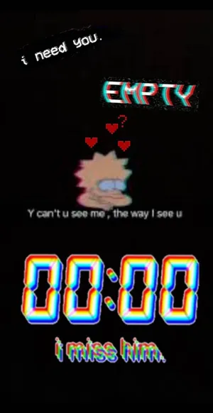 Dark Aesthetic Cartoon Sad Lisa Wallpaper