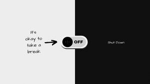Dark Aesthetic Off Button For Computer Wallpaper