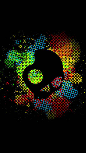 Dark Android Colorful Skull Art Wallpaper