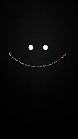Dark Android Fake Smile Quote Wallpaper