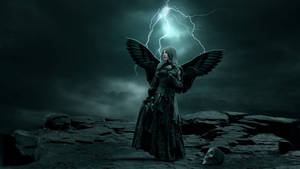 Dark Angel Lightning Wallpaper