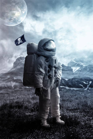 Dark Astronaut Exploration Wallpaper