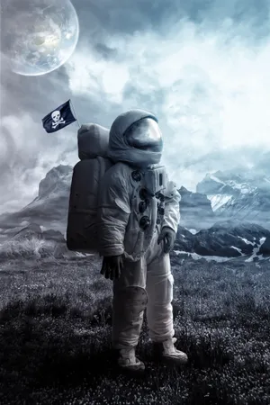 Dark Astronaut Exploration Wallpaper