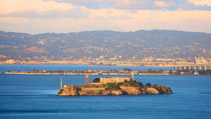 Dark Beauty Of Alcatraz Against The Sky Wallpaper