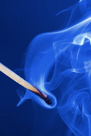 Dark Blue Aesthetic Tumblr Smoky Matchstick Wallpaper