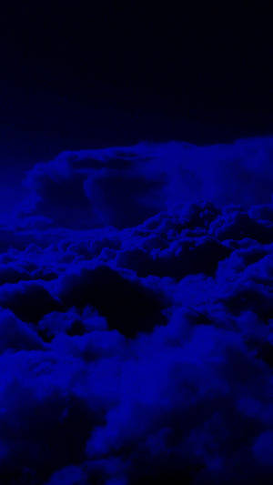 Dark Blue Background Dreamy Night Clouds Wallpaper