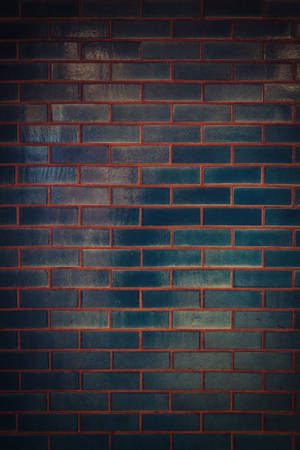 Dark Blue Brick Wall Wallpaper