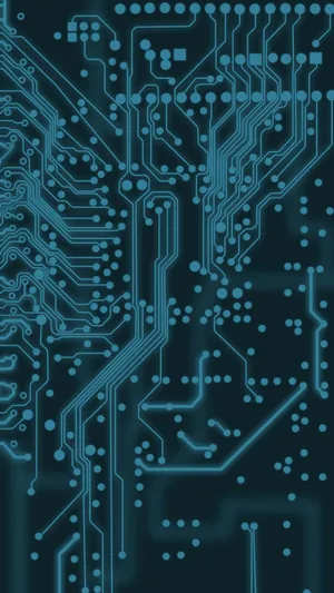 Dark Blue Circuit Board Wallpaper