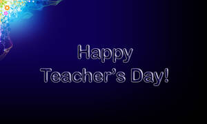 Dark Blue Happy Teachers' Day Wallpaper