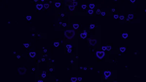 Dark Blue Heart Pattern Wallpaper