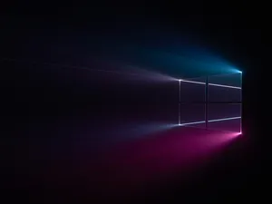 Dark Blue Pink Windows 10 Logo Wallpaper