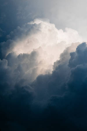 Dark Blue Skyline Cloudy Sky Wallpaper