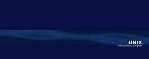 Dark Blue Unix Logo Banner Wallpaper