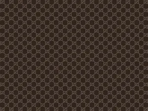 Dark Brown Gucci Pattern Wallpaper