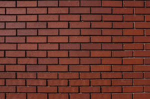 Dark Brown Running Brick Wall Wallpaper