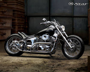 Dark Chopper Motorcycle Wallpaper