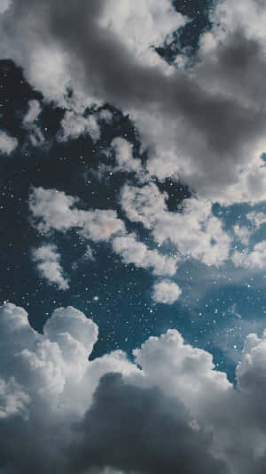 Dark Cloudy Blue Sky Nature Aesthetic Phone Wallpaper