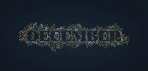 Dark December Lettering Wallpaper