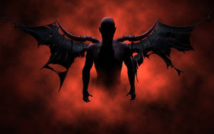 Dark Devil Horned Wings Wallpaper