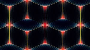 Dark Diamond Cubes Pattern Wallpaper