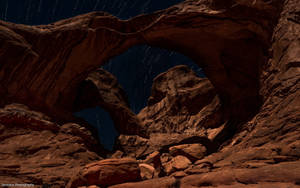 Dark Entryway At Arches National Park Wallpaper