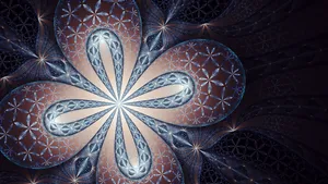 Dark Floral Fractals Wallpaper