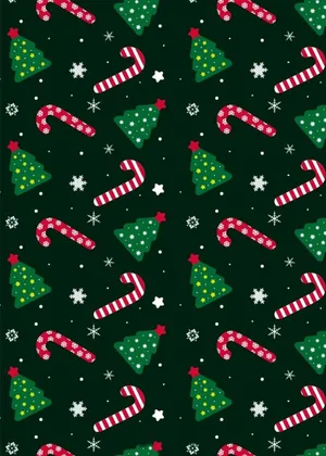 Dark Green Christmas Awesome Patterns Wallpaper