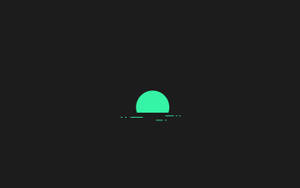 Dark Green Half Moon Aesthetic Wallpaper