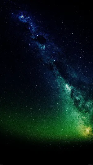Dark Green Milky Way Space Iphone Wallpaper