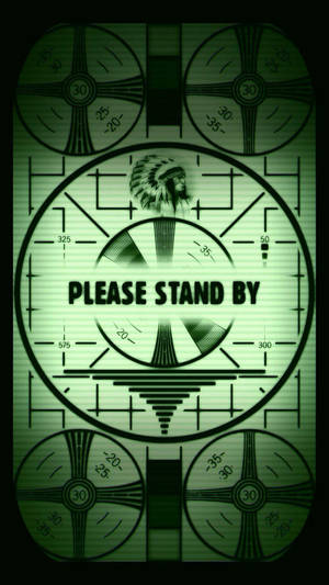 Dark Green Please Stand By Wallpaper