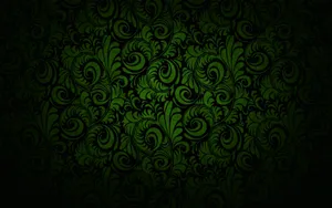 Dark Green Spiral Abstract Wallpaper