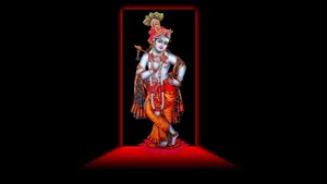Dark Krishna At The Door Wallpaper