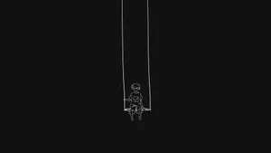 Dark Laptop Boy Riding A Swing Wallpaper