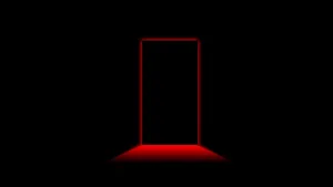 Dark Laptop Red Room Wallpaper