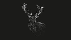 Dark Minimalist 3d Stag Wallpaper