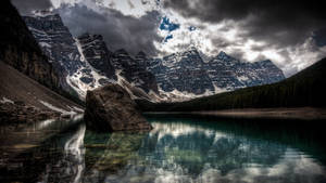 Dark Moraine Lake Wallpaper