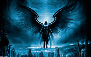 Dark Mystery Angel Digital Art Wallpaper