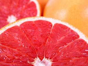 Dark Pink Grapefruit Macro Shot Wallpaper