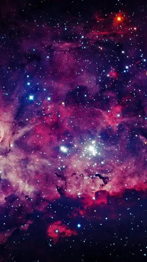 Dark Pink Nebula Space Iphone Wallpaper