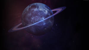 Dark Purple Saturn 4k Wallpaper