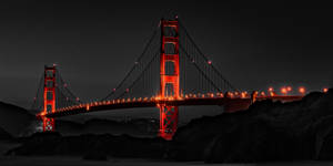 Dark Red Bridge Wallpaper