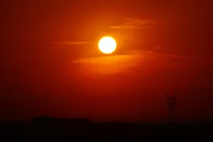 Dark Red Sun Wallpaper