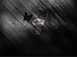 Dark Reddit With Butterfly Art Wallpaper