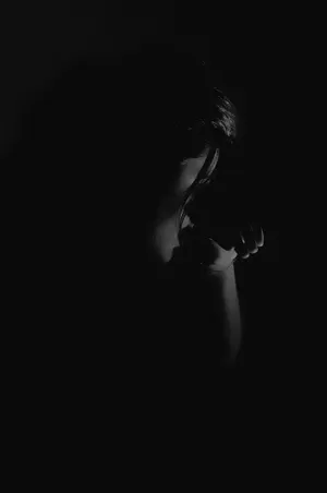 Dark Sad Lonely Woman Wallpaper