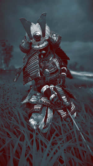 Dark Samurai In Farm Wallpaper