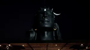 Dark Shiva Head Nighttime Sky Wallpaper
